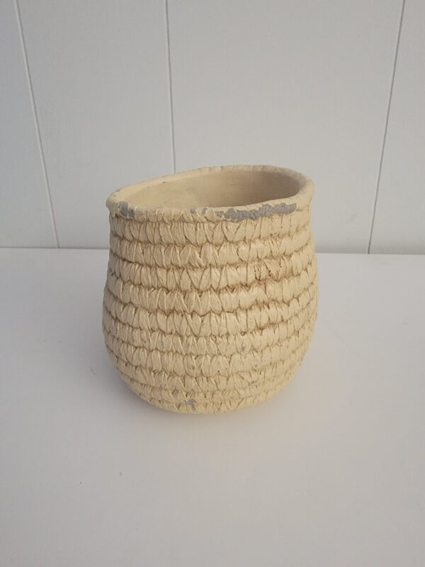 6" Indoor/Outdoor Concrete Basket Planter - Hearth & Hand with Magnolia