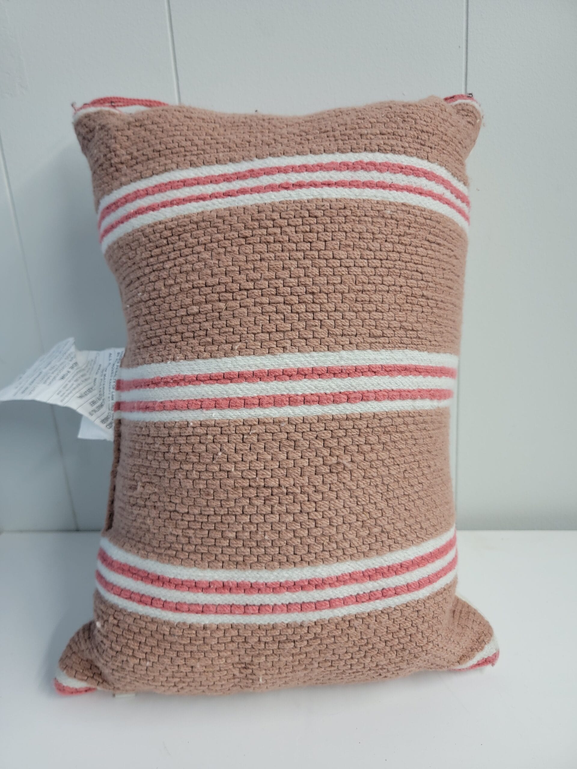 14" x 20" Stripe Oblong Pillow Dusty Rose/Light Pink - Hearth & Hand with Magnolia