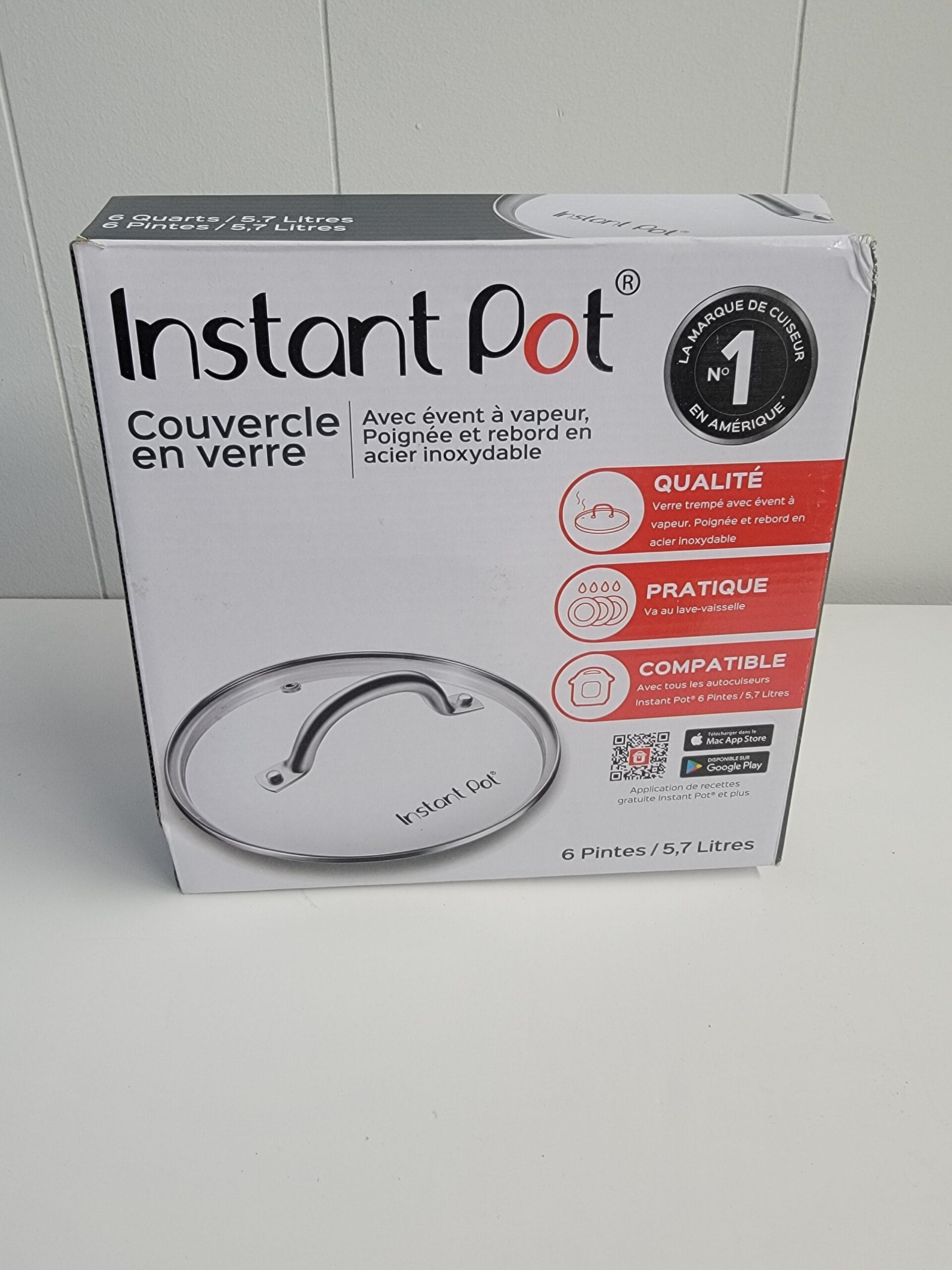 Instant Pot, 6-Quart Tempered Glass Lid, 9 Inch (23cm), Clear