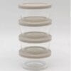 1 Cup 4pk Round Glass Food Storage Container Set Light Gray - Room Essentials 1 Cup 4pk Round Glass Food Storage Container Set Light Gray - Room Essentials