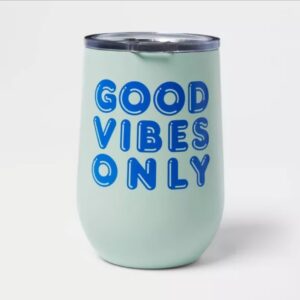 11oz Stainless Steel Wine Tumbler with SAN Slide Lid - Room Essentials