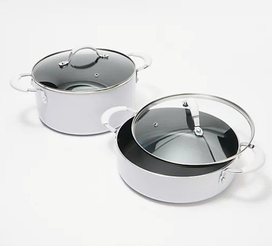 Goodful 4-Piece 3-qt and 5-qt Hammered Stock Pot Set Goodful 4-Piece 3-qt and 5-qt Hammered Stock Pot Set