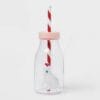 12oz Plastic Polar Bear Milk Jug Cup with Straw - Wondershop