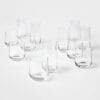 12pc Glass Shoreham Double Old Fashion and Highball Glasses Set - Threshold