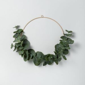 14" Faux Eucalyptus Wire Wreath - Hearth & Hand with Magnolia