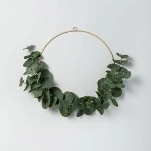 14" Faux Eucalyptus Wire Wreath - Hearth & Hand with Magnolia
