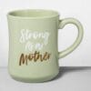 15oz Stoneware Strong Mother Diner Mug Green - Opalhouse