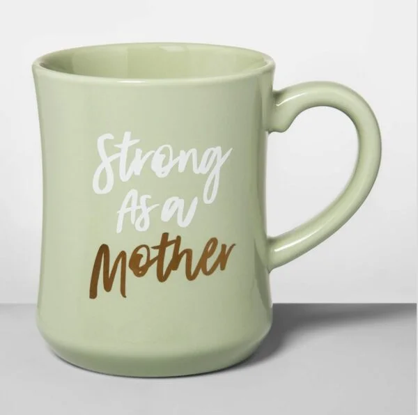 15oz Stoneware Strong Mother Diner Mug Green - Opalhouse