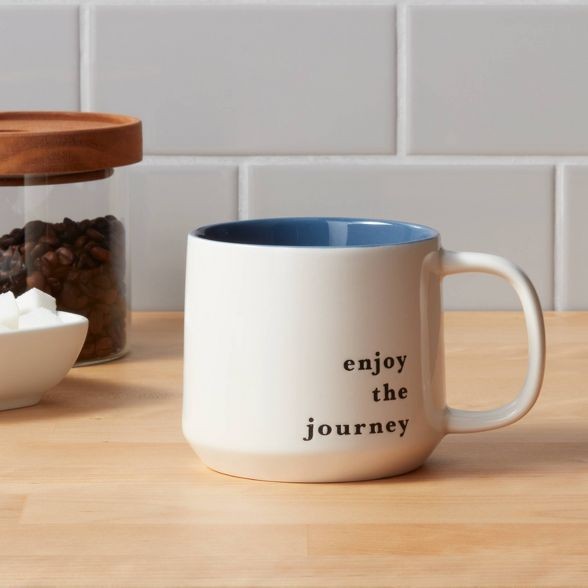 16oz Stoneware Enjoy The Journey Color Splash Mug - Threshold