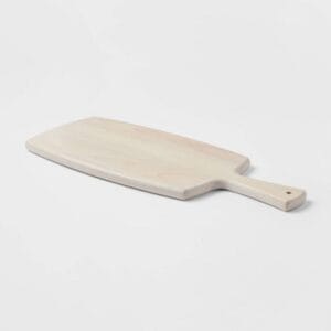 17" x 7" Rubberwood White Washed Serving Board - Threshold