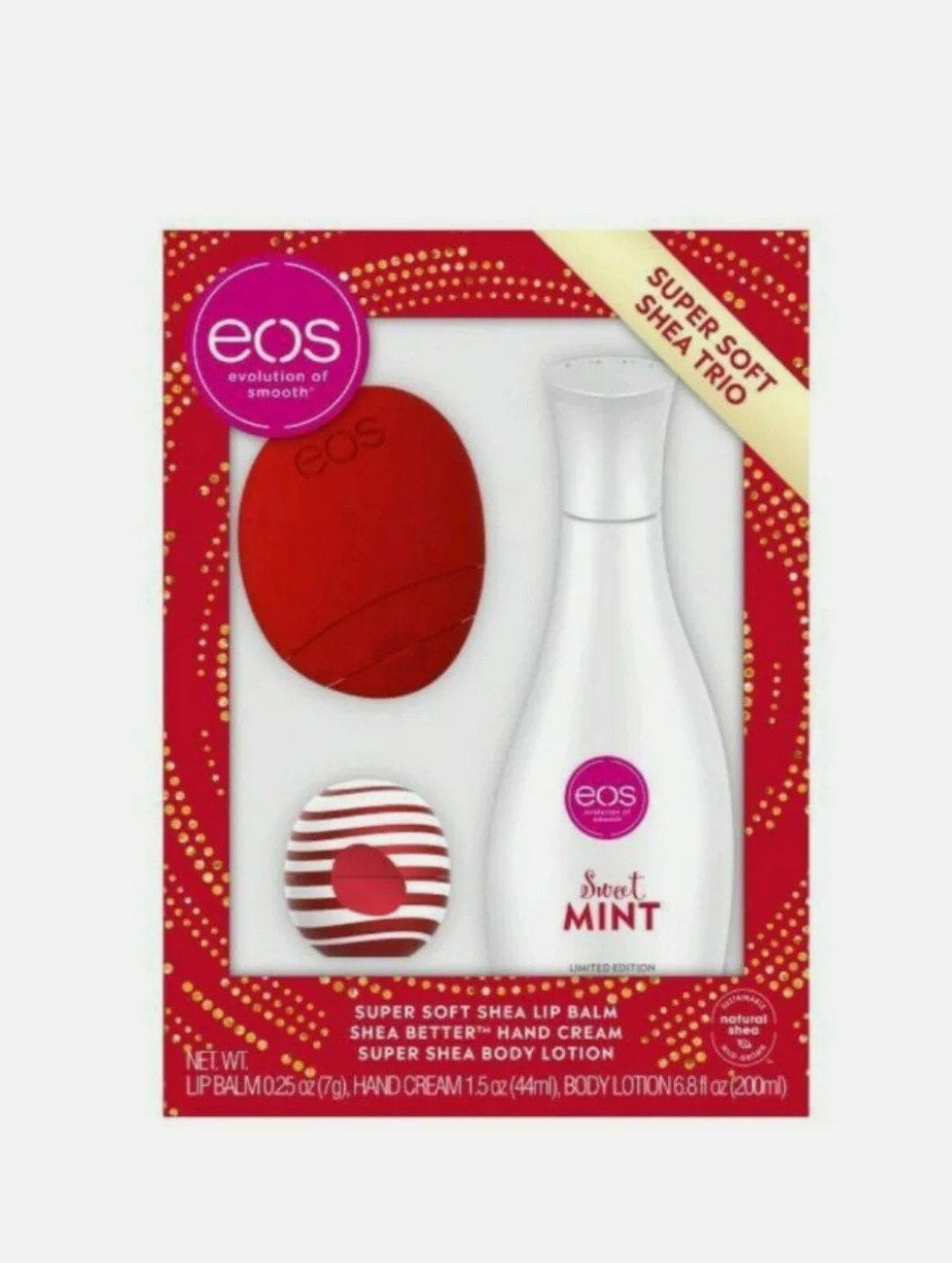 EOS Shea Sweet Mint Gift Set Limited Edition (Lip Balm, Hand and Body Lotion) EOS Shea Sweet Mint Gift Set Limited Edition (Lip Balm, Hand and Body Lotion)