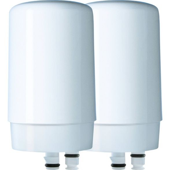 Brita 2ct Replacement Water Filters for Brita Tap Faucet Mounts - White