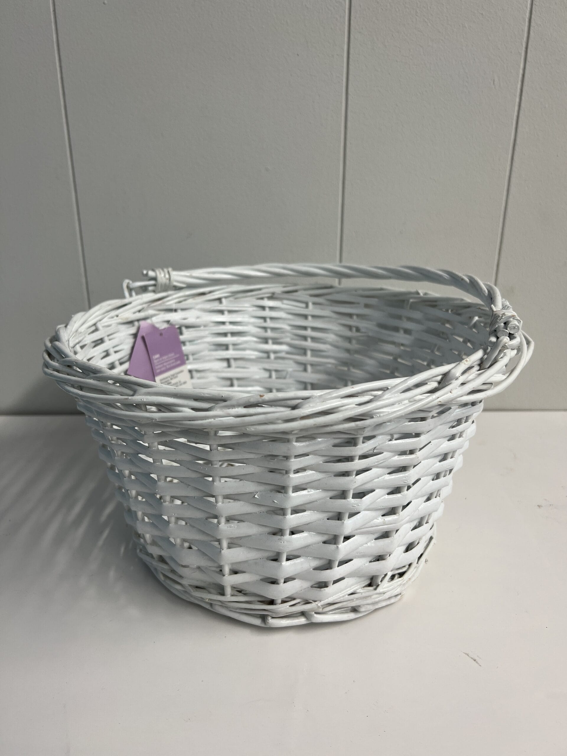 12"  Willow Easter Basket  White - Spritz™