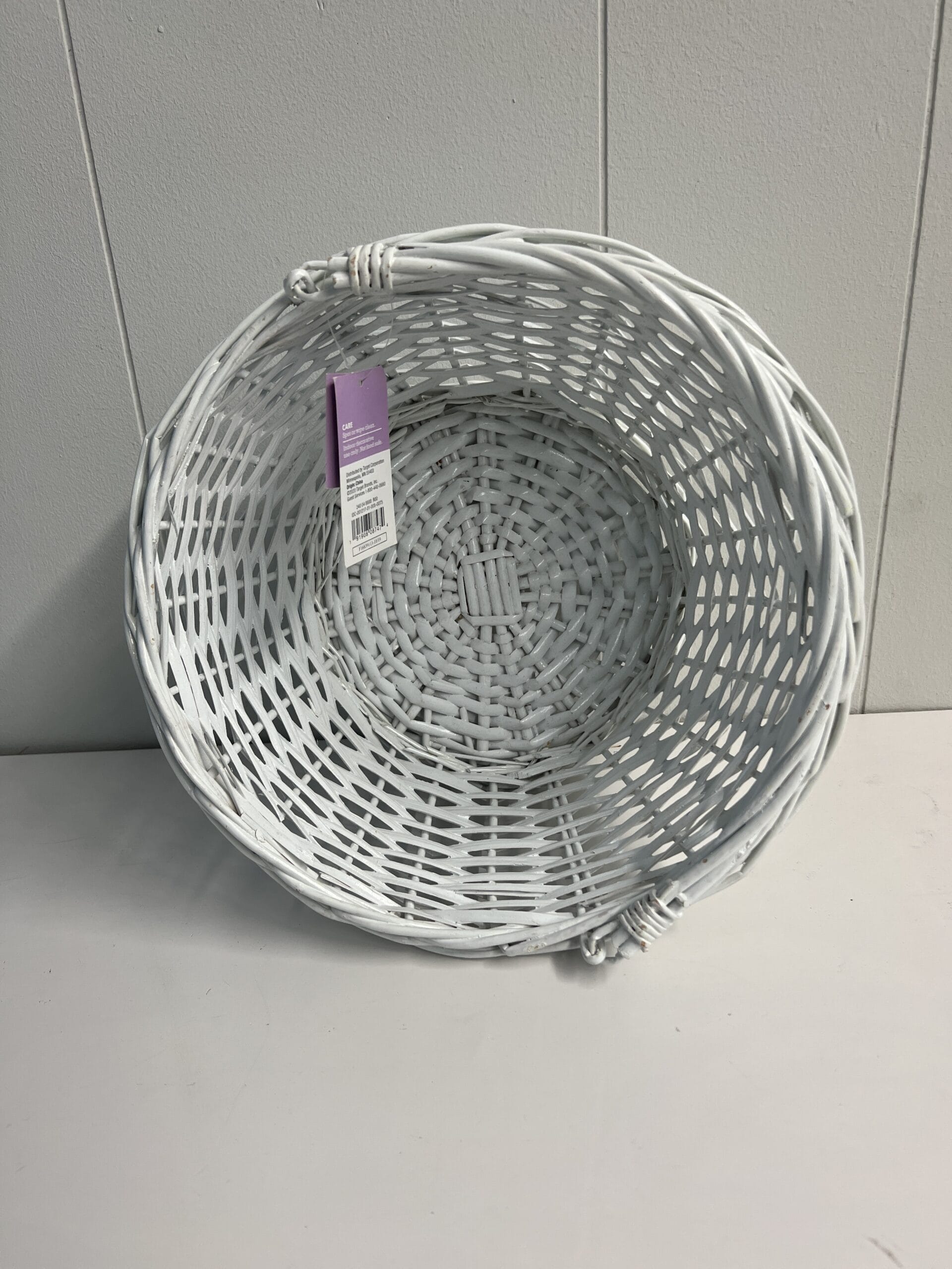 12"  Willow Easter Basket  White - Spritz™