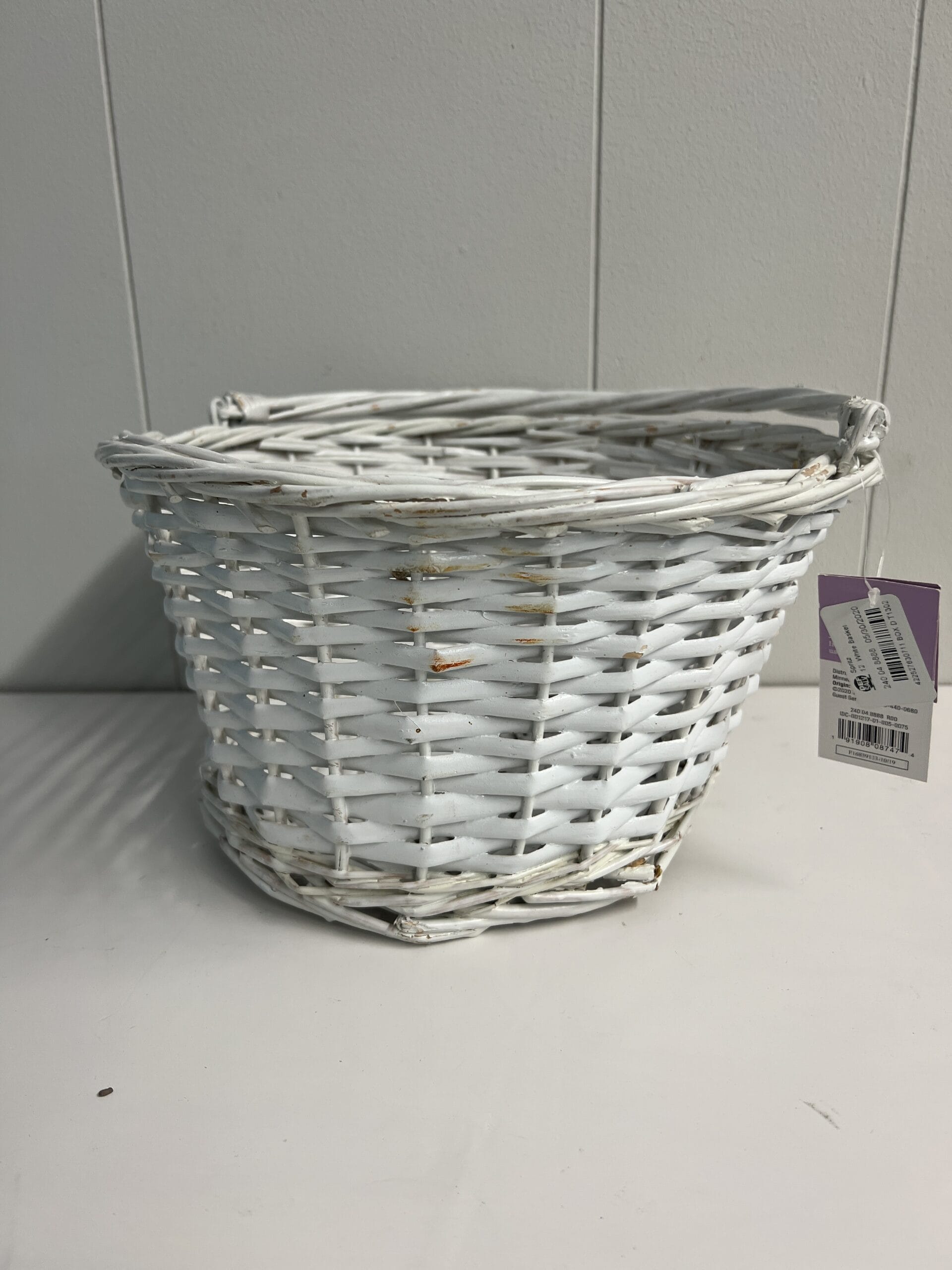 12"  Willow Easter Basket  White - Spritz™