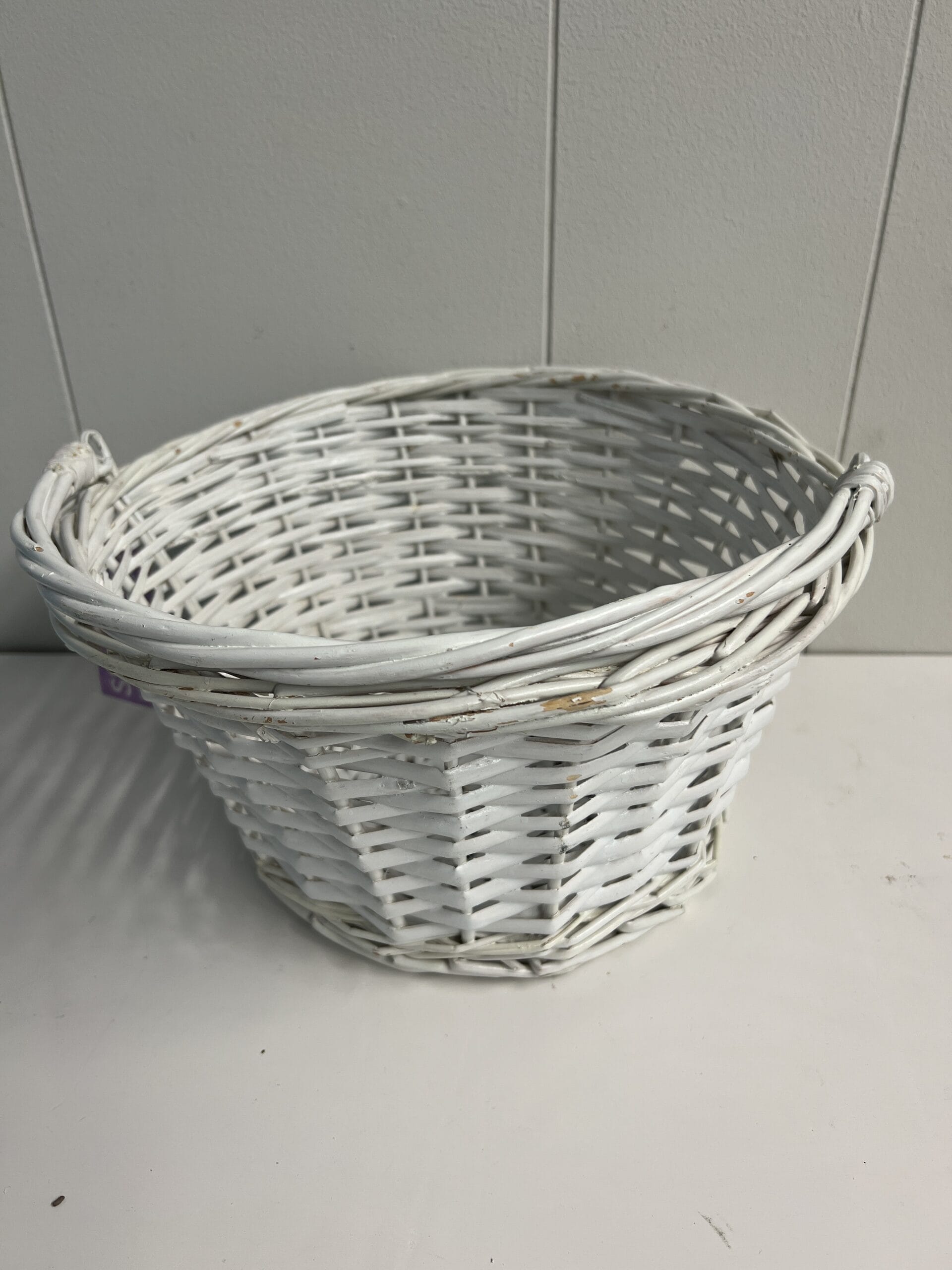 12"  Willow Easter Basket  White - Spritz™