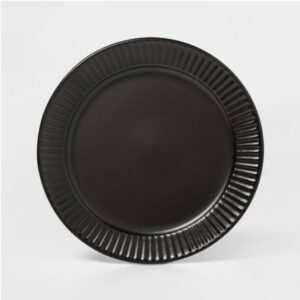 8.8" Stoneware Harrison Salad Plate Black - Threshold