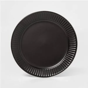 8.8" Stoneware Harrison Salad Plate Black - Threshold