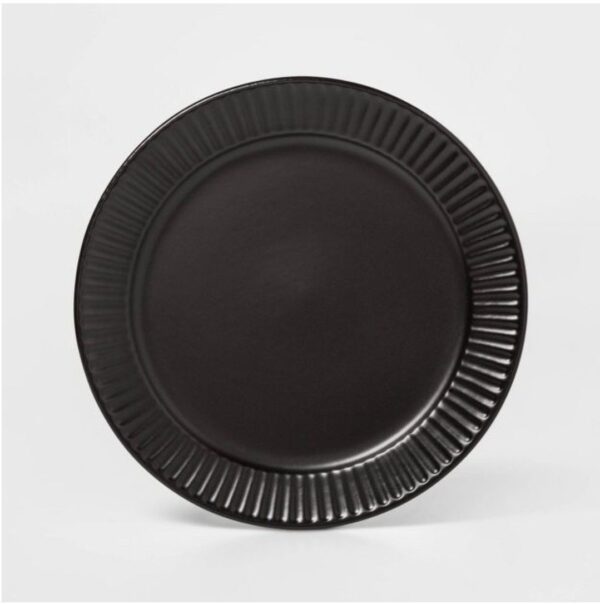 8.8" Stoneware Harrison Salad Plate Black - Threshold