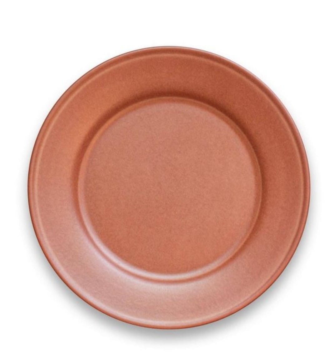 10.5" Melamine and Bamboo Dinner Plate Brown - Threshold