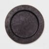 13" Metal Galvanized Decorative Charger Black - Threshold