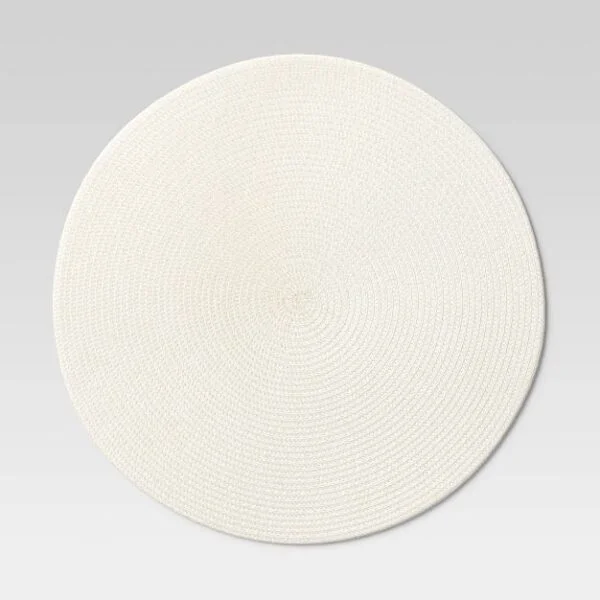 Polyround Charger Placemat Cream - Threshold