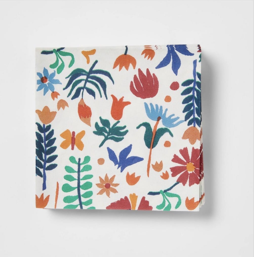 20ct Paper Floral Cocktail Napkins - Opalhouse