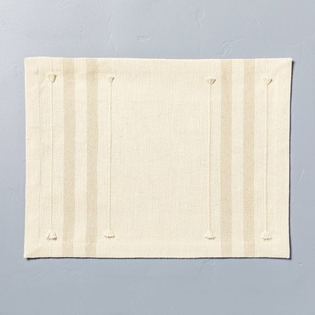 Borderline Placemat Sour Cream - Hearth & Hand with Magnolia
