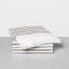 3pc Core Stripe Washcloth Set Railroad Gray - Hearth & Hand with Magnolia