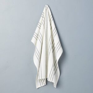 Stripe Flour Sack Kitchen Towel Sour Cream/Railroad Gray - Hearth & Hand with Magnolia