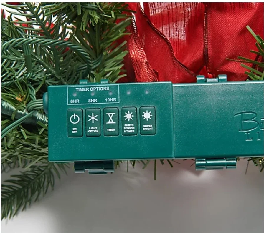 Bethlehem Lights 36" Classic Lit Swag with Ornaments