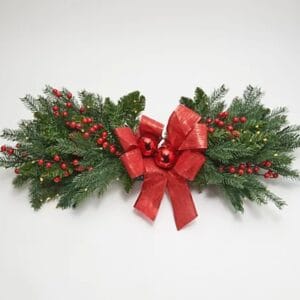 Bethlehem Lights 36" Classic Lit Swag with Ornaments