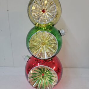 Mr. Christmas 14" Illuminated Mercury Glass Tabletop Ornament Stack