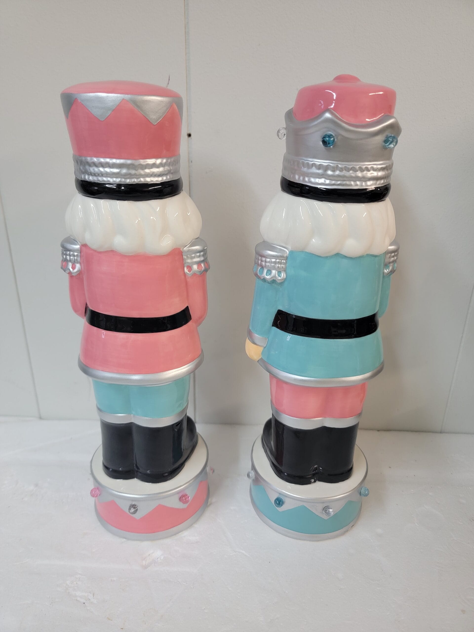 Mr. Christmas Set of 2 12" Ceramic Nostalgic Nutcrackers