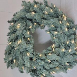 Bethlehem Lights 26" Blue Spruce Flip Overlit Wreath
