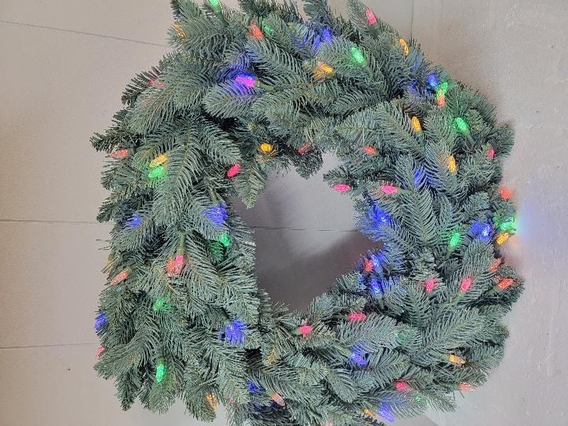 Bethlehem Lights 26" Blue Spruce Flip Overlit Wreath Bethlehem Lights 26" Blue Spruce Flip Overlit Wreath