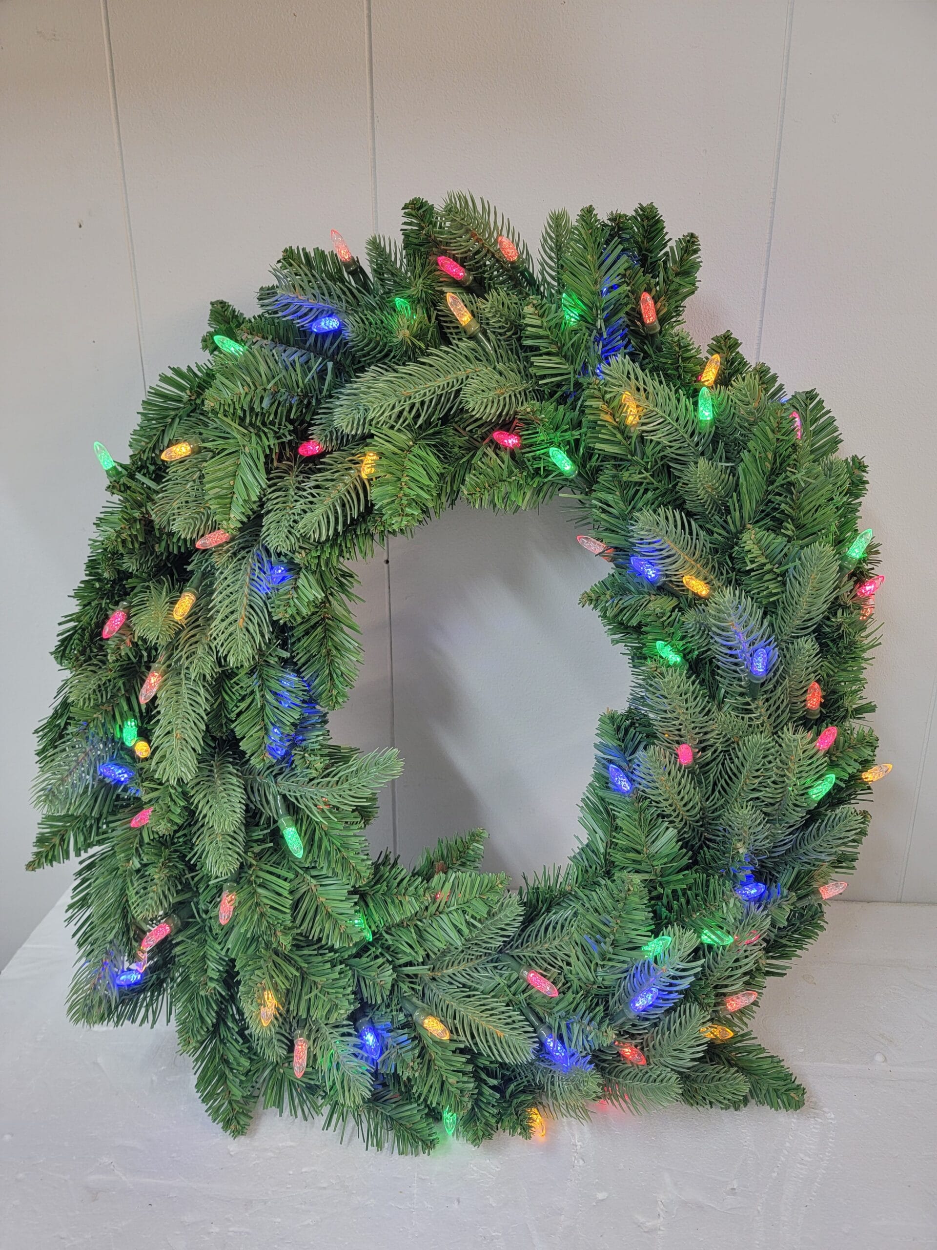 Bethlehem Lights 26" Green Flip Overlit Wreath (Used, No Remote)