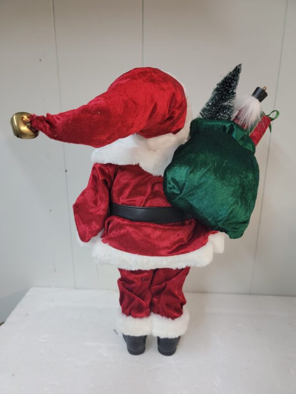 18" Decorative Black Santa Claus with Gifts by Valerie