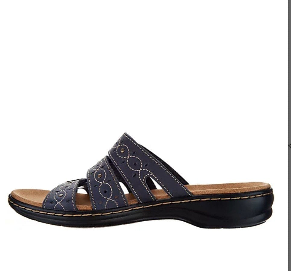 Clarks Collection Leather - Strap Slides - Leisa Cacti