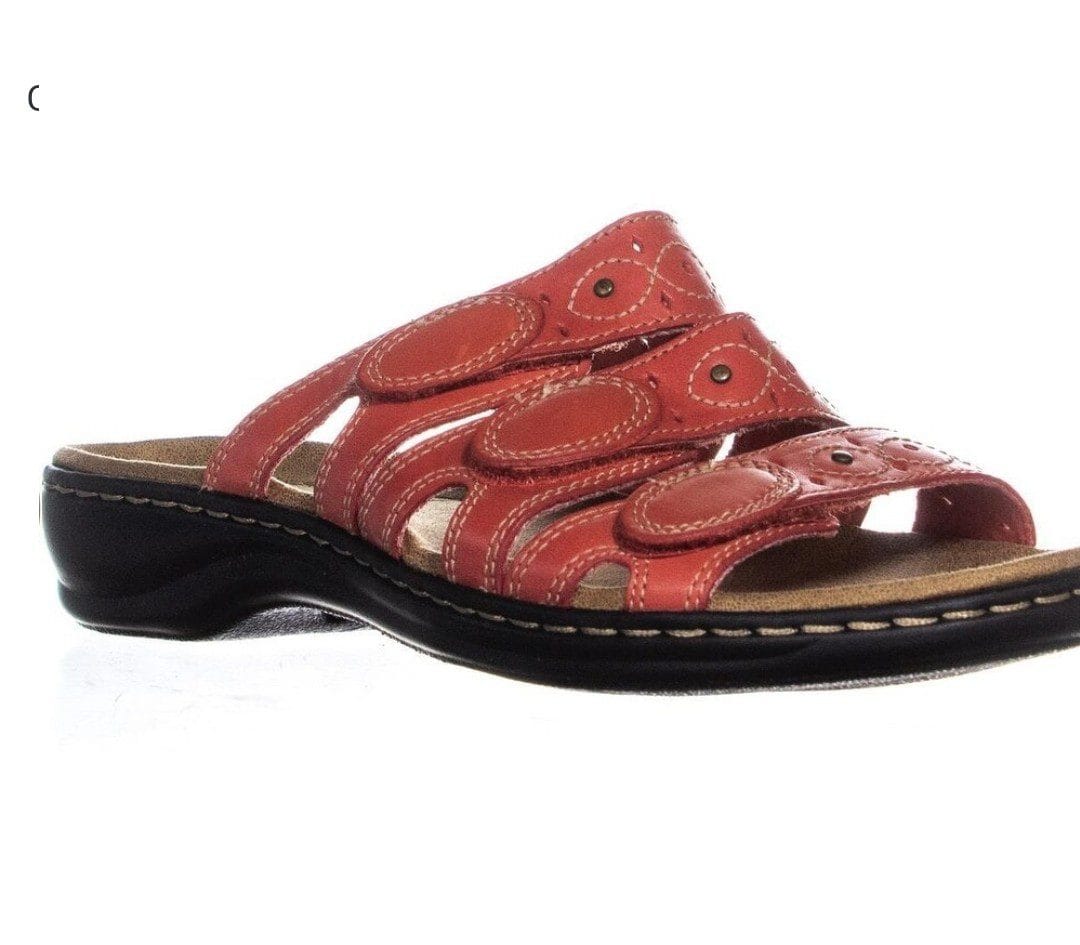 Clarks Collection Leather - Strap Slides - Leisa Cacti
