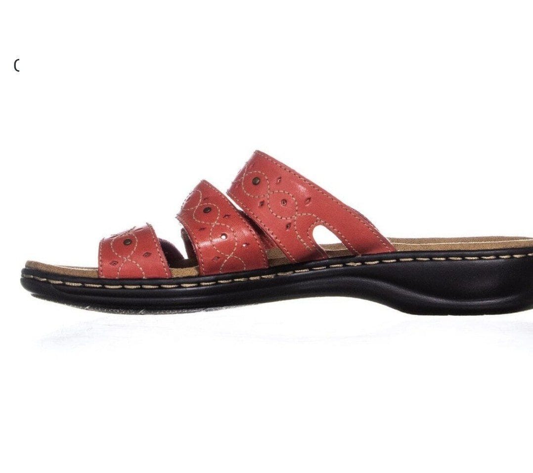 Clarks Collection Leather - Strap Slides - Leisa Cacti