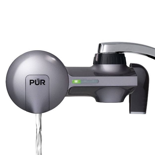 PUR PLUS Chemical & Physical Faucet Mount Water Filtration System - Metallic Gray PUR PLUS Chemical & Physical Faucet Mount Water Filtration System - Metallic Gray