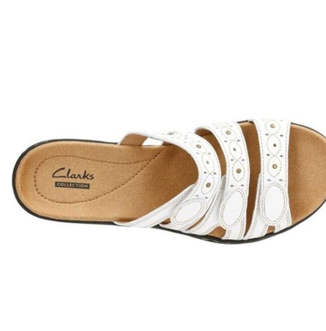 Clarks Collection Leather - Strap Slides - Leisa Cacti