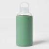 18oz Borosilicate Glass Water Bottle with PP Lid and Silicone Sleeve Crisp Green - Room Essentials 18oz Borosilicate Glass Water Bottle with PP Lid and Silicone Sleeve Crisp Green - Room Essentials