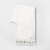Knotted Fringe Throw Blanket White - Hearth & Hand with Magnolia Knotted Fringe Throw Blanket White - Hearth & Hand with Magnolia