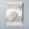 Wide Stripe Tassel Fringe Throw Blanket Gray/Sour Cream - Hearth & Hand with Magnolia Wide Stripe Tassel Fringe Throw Blanket Gray/Sour Cream - Hearth & Hand with Magnolia