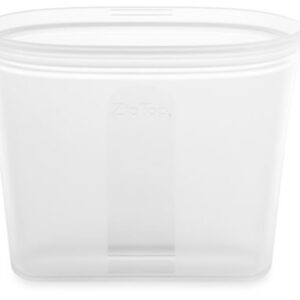 Zip Top 24oz Reusable 100% Platinum Silicone Container - Sandwich Bag - Frost 