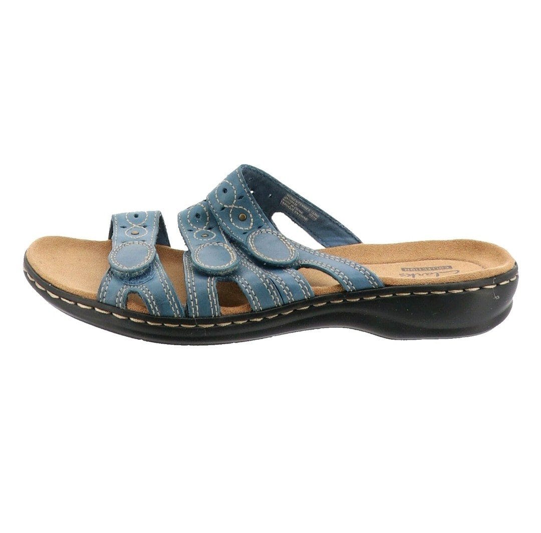 Clarks Collection Leather - Strap Slides - Leisa Cacti