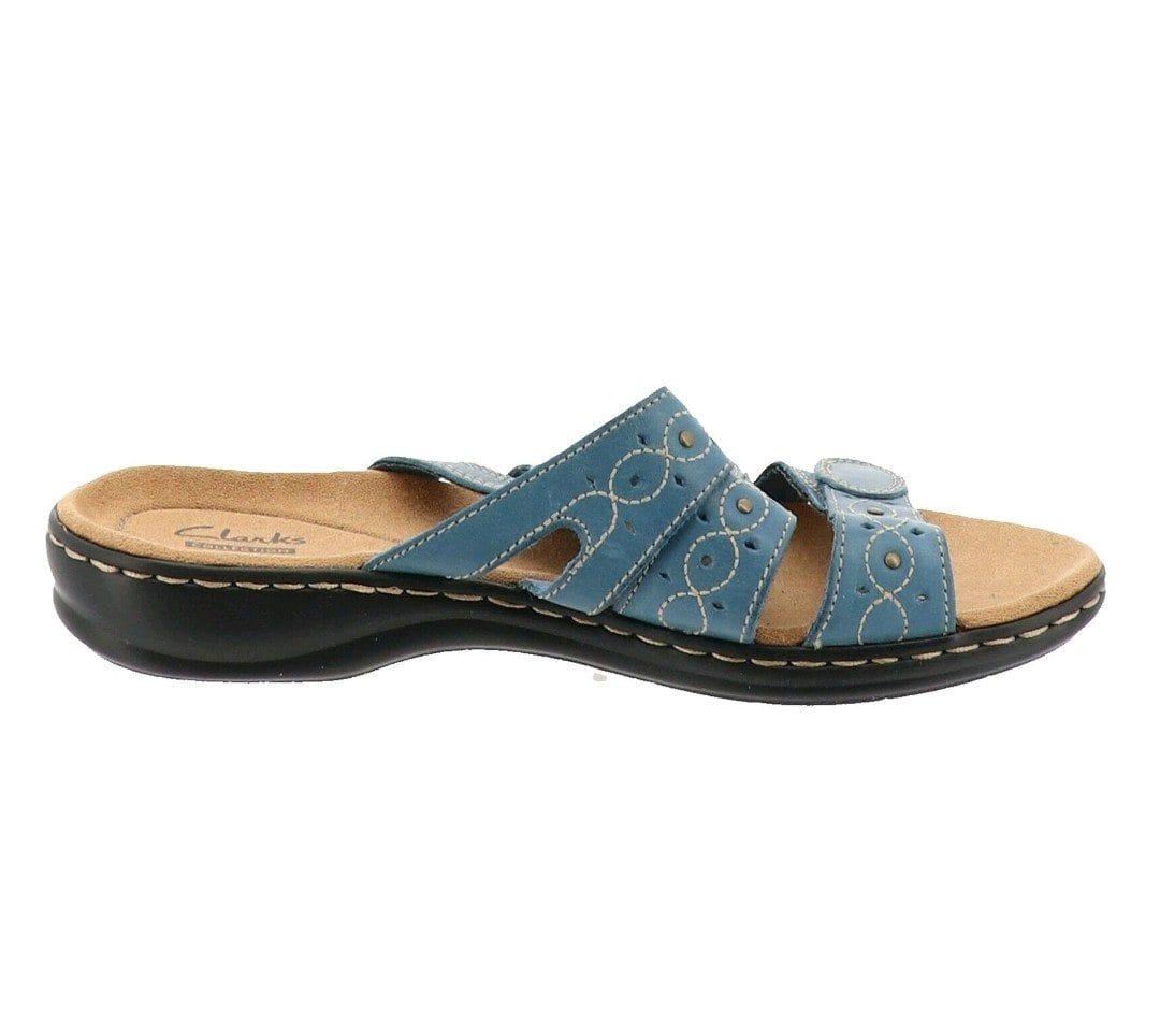 Clarks Collection Leather - Strap Slides - Leisa Cacti