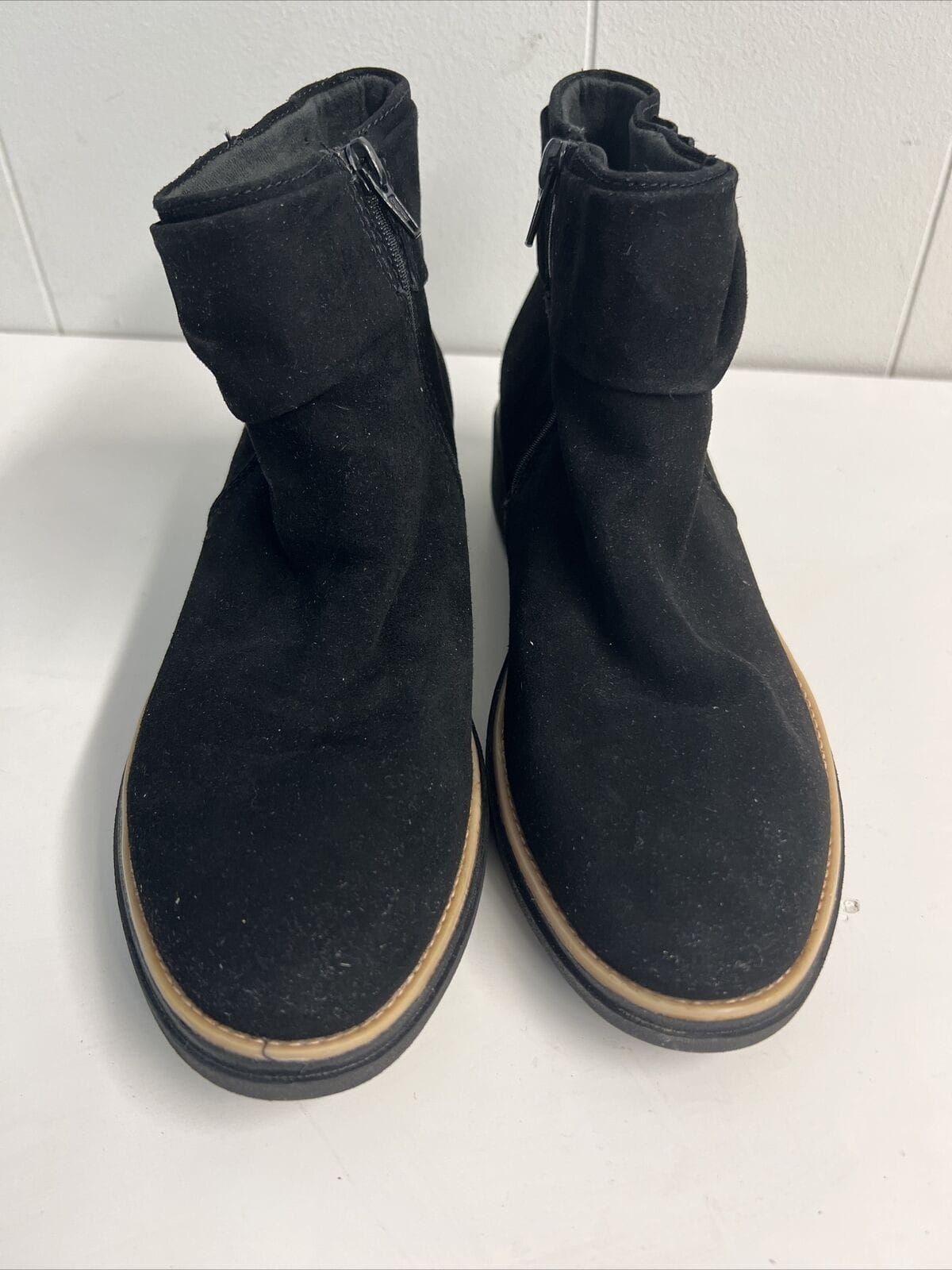 Clarks® Sharon Salon Women's Suede Ankle Boots, Black, Size 7